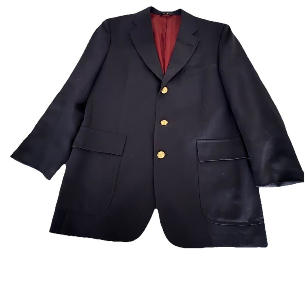 The Rogue Wool Blazer Jacket Navy Blue 3 Button Made USA Mens Work